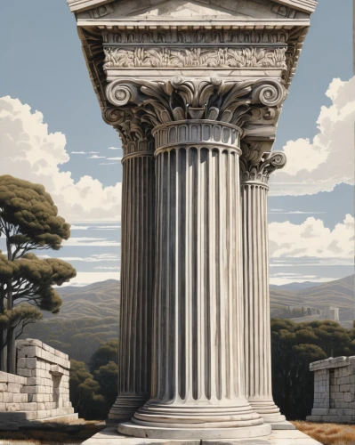 doric columns,greek temple,temple of diana,pillars,roman columns,columns,pillar capitals,roman temple,temple of hercules,amphipolis,colonnaded,erechtheus,peristyle,pillar,pergamon,messene,artemis temple,palladian,pergamum,three pillars,Illustration,Black and White,Black and White 09