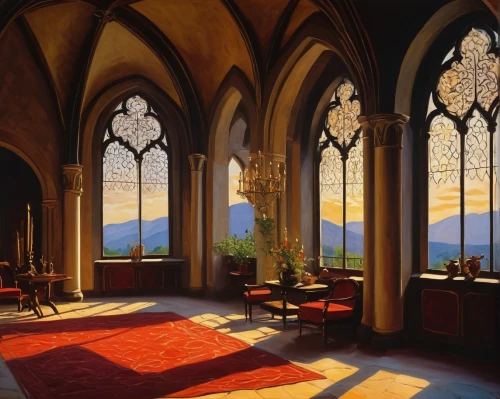 church painting,hildebrandt,stained glass windows,chapel,ornate room,rivendell,sanctuary,church windows,monastery,pcusa,windows wallpaper,presbytery,sacristy,frederic church,ecclesiatical,theed,mihrab,reading room,assisi,royal interior,Art,Artistic Painting,Artistic Painting 40