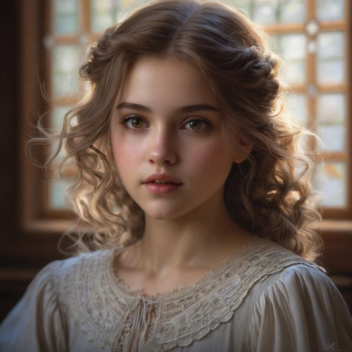 cosette,liesel,belle,shipka,hermione,nelisse,principessa,hypatia,juliet,quirine,portrait of a girl,evangeline,ellinor,demelza,young girl,elizaveta,aemilia,madeleine,helena,romantic portrait,Conceptual Art,Fantasy,Fantasy 13