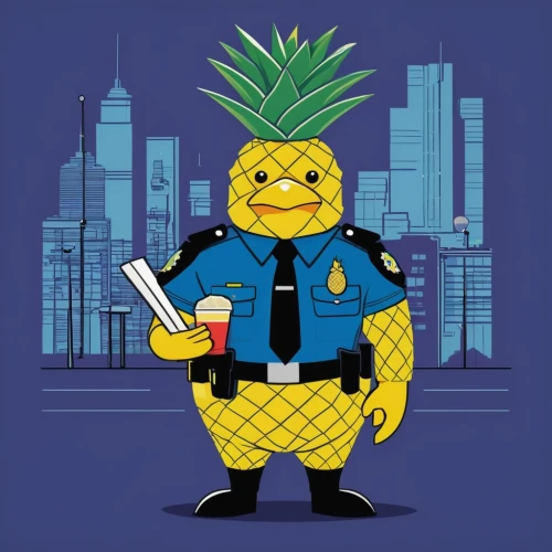 wiggum,ananas,marmosa,fir pineapple,pineapple wallpaper,pineapple top,pineapple head,house pineapple,pineapple background,young pineapple,a pineapple,bromelain,policeman,pinapple,popo,sfpd,lapd,pineapple comosu,police officer,small pineapple,Illustration,Vector,Vector 06