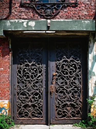 iron door,main door,garden door,old door,front door,front gate,church door,steel door,wood gate,entranceway,iron gate,entrances,portal,rusty door,wrought iron,pewabic,entryway,doorway,entrance,gate,Illustration,Black and White,Black and White 13