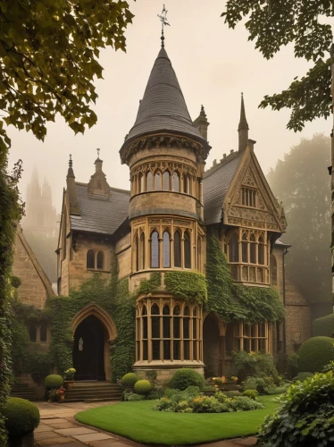 victorian house,victorian,old victorian,fairy tale castle,fairytale castle,victoriana,victorian style,tyntesfield,victorians,forest house,witch's house,house in the forest,edwardian,gold castle,dandelion hall,manor,knight house,maplecroft,woodburn,the victorian era,Illustration,American Style,American Style 05