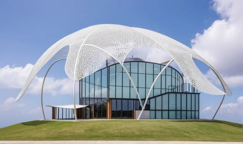 etfe,spaceframe,glass facade,structural glass,futuristic art museum,futuristic architecture,cajundome,frame house,musical dome,glass building,biosphere,insect house,bird protection net,cubic house,biospheres,ecosphere,glasshouse,soumaya museum,skydome,gensler,Photography,General,Realistic