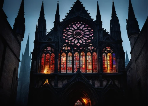 gothic church,metz,nidaros cathedral,neogothic,ulm minster,cathedral,cologne cathedral,haunted cathedral,duomo,the cathedral,lichfield,markale,cathedrals,reims,stained glass window,minster,the black church,church window,st mary's cathedral,koln,Illustration,Realistic Fantasy,Realistic Fantasy 35