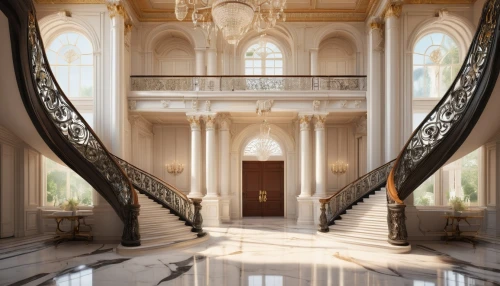 marble palace,archly,neoclassical,cochere,staircase,palladianism,entrance hall,hallway,ornate room,palatial,outside staircase,entranceways,mansion,circular staircase,winding staircase,neoclassic,grandeur,hall of the fallen,ritzau,corridors,Art,Classical Oil Painting,Classical Oil Painting 36