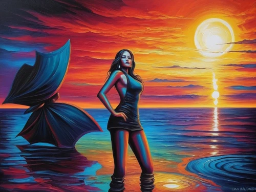 dubbeldam,amphitrite,inanna,oil painting on canvas,atlantica,indigenous painting,fantasy art,ariadne,sundancer,aquarius,nereids,art painting,huybrechts,fathom,fantasy picture,fisherwoman,dream art,sirene,girl with a dolphin,pescador,Illustration,Realistic Fantasy,Realistic Fantasy 25