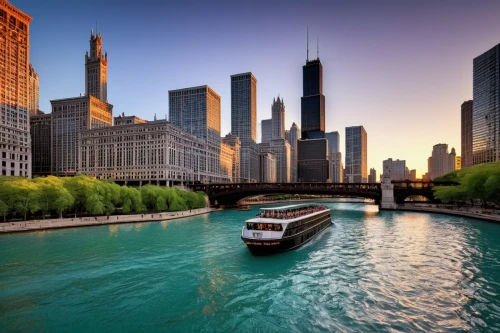 chicago,chicago skyline,chicagoan,chicagoland,detriot,dusable,dearborn,chicago night,metra,lake shore,illinoian,water taxi,sears tower,streeterville,chicagoans,lakefront,floating on the river,lakeshore,grand canal,bucktown,Illustration,Paper based,Paper Based 29