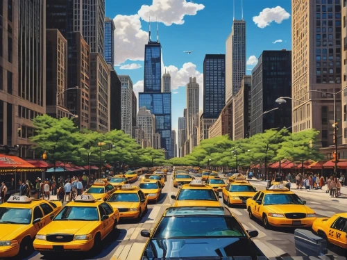 new york taxi,taxicabs,new york streets,taxis,newyork,new york,city scape,taxicab,minicabs,cityscapes,car wallpapers,yellow taxi,city highway,3d car wallpaper,colorful city,taxi cab,cabs,manhattan,taxi stand,megacities,Illustration,Black and White,Black and White 14