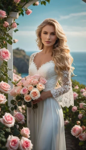 wedding dresses,blonde in wedding dress,bridewealth,bridal gown,romantic rose,romantic portrait,sposa,bridal dress,romantic look,wedding gown,wedding photography,wedding dress,celtic woman,bridal,with roses,sun bride,bridal jewelry,elopement,beautiful girl with flowers,wedding frame,Photography,General,Fantasy