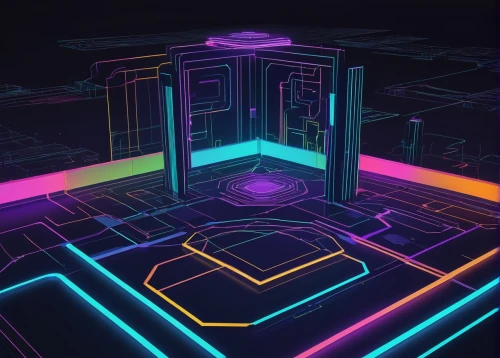 labyrinths,maze,mazes,voxel,cubes,cyberview,lumo,labyrinthian,cybertown,lightsquared,cinema 4d,rez,hypercubes,tron,cubic,tetris,shader,graecorum,voxels,3d render,Illustration,Retro,Retro 09