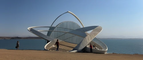 paracas,calatrava,topolobampo,guaymas,dakhla,steel sculpture,wind power generator,naum,wind generator,mobile sundial,niteroi,futuristic art museum,public art,tarbela,futuristic architecture,chimbote,wind powered water pump,arica,papagayo,el salvador dali,Photography,General,Realistic