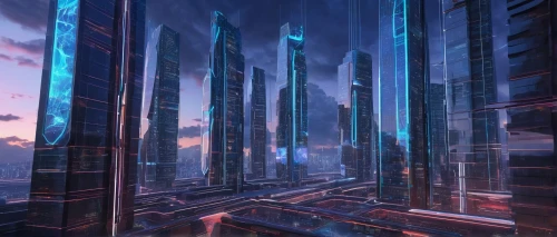 futuristic landscape,cybercity,arcology,futuristic architecture,coruscant,metropolis,sky space concept,cyberport,monoliths,cybertown,skyscrapers,areopolis,skyscraper,skylstad,glass blocks,cubes,tesseract,fantasy city,sedensky,cyberia,Illustration,Realistic Fantasy,Realistic Fantasy 12