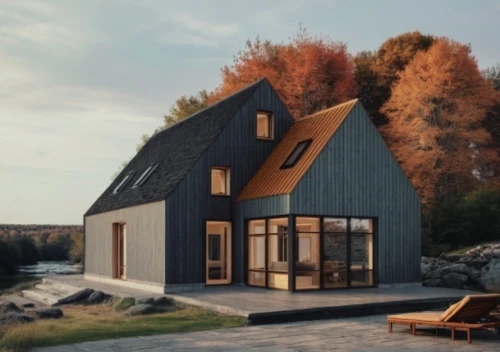 inverted cottage,danish house,scandinavian style,passivhaus,arkitekter,small cabin,wooden house,timber house,huset,summer cottage,scandinavica,house shape,cubic house,homebuilding,electrohome,velux,frame house,cottage,deckhouse,weatherboarding