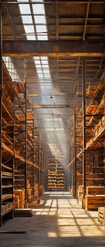 lumberyards,wooden pallets,warehouses,warehouse,pallets,lumberyard,warehousing,wooden construction,wooden beams,industrial hall,falsework,refractories,hammerbeam,abandoned factory,cooperage,freight depot,sawmill,joists,packinghouse,pallet,Conceptual Art,Oil color,Oil Color 22
