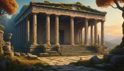 artemis temple,greek temple,ancient house,ancient city,poseidons temple,panagora,roman temple,temple of diana,ancient buildings,walhalla,mausoleum ruins,tempio,karakas,ancient,achaea,pillars,the ancient world,necropolis,temple,mausolea,Conceptual Art,Fantasy,Fantasy 21