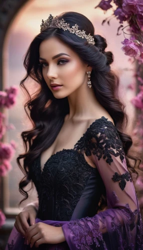 victorian lady,noblewoman,princess sofia,duchesse,purple rose,arwen,fairy tale character,celtic woman,liliana,fairy queen,gothic woman,fairest,violaceous,esmeralda,miss circassian,celtic queen,enchanting,fantasy picture,milady,victoriana,Photography,General,Fantasy