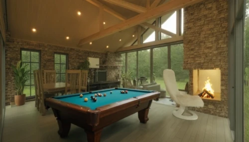 poolroom,pool house,luxury bathroom,billiards,loft,luxury home interior,great room,chalet,dug-out pool,billiard,interior modern design,amenities,family room,beautiful home,game room,billiard ball,billard,sunroom,wooden beams,luxury property