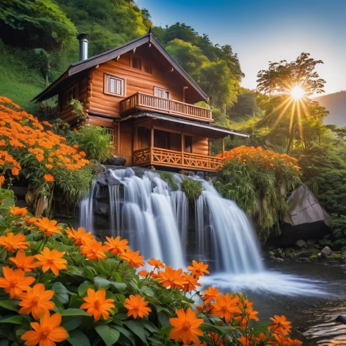 house in mountains,house in the mountains,nature wallpaper,home landscape,mountain spring,beautiful landscape,beautiful home,water mill,summer cottage,nature landscape,landscapes beautiful,suiza,idyllic,splendor of flowers,switzerland,house with lake,nature background,background view nature,the cabin in the mountains,beautiful nature,Photography,General,Realistic