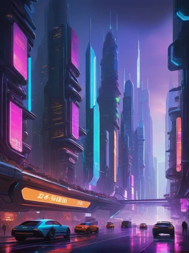 futuristic landscape,cybercity,futuristic,cybertown,cityscape,cyberpunk,metropolis,fantasy city,synth,cyberport,cyberia,cyberworld,colorful city,futurist,cyberscene,futuregen,guangzhou,scifi,polara,dystopian,Illustration,Vector,Vector 12