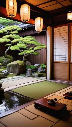 japanese-style room,ryokan,ryokans,japanese zen garden,zen garden,tatami,dojo,tea ceremony,chanoyu,onsen,teahouse,shoin,teahouses,japanese garden ornament,japanese shrine,hideyoshi,japan garden,japanese garden,gion,heian,Illustration,Japanese style,Japanese Style 21