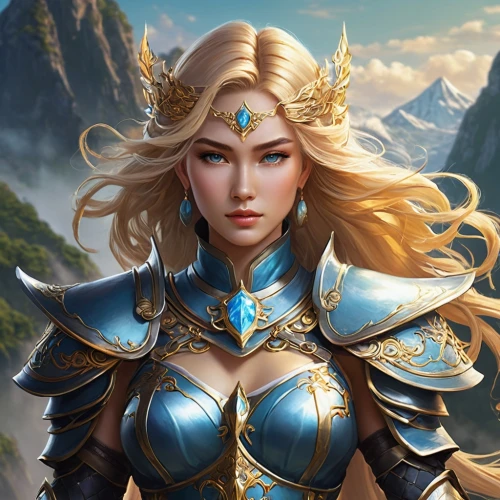 jaina,female warrior,krietor,sigyn,elona,thorhild,frigga,vaivara,glorfindel,etheria,galadriel,mervat,noldor,sisoulith,fantasy portrait,heroic fantasy,seregil,elendil,edain,fantasy art,Illustration,Realistic Fantasy,Realistic Fantasy 15