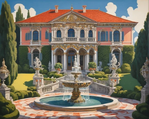 palladianism,palaces,villa balbianello,europe palace,villa balbiano,mansion,arcadia,marble palace,mansions,palladian,palace,villa,ritzau,baroque,water palace,villa cortine palace,renaissance,villa d'este,house with caryatids,belvedere,Illustration,Retro,Retro 07