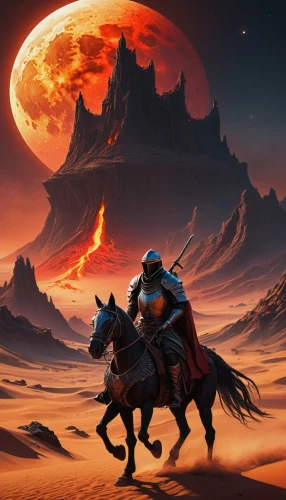 barsoom,filoni,malazan,arrakis,fantasy picture,rohirrim,horsemen,horseman,merzouga,epona,semidesert,kharga,man and horses,ikshvaku,desert background,bronze horseman,sahara desert,sahara,geonosis,khandaq,Illustration,Realistic Fantasy,Realistic Fantasy 33