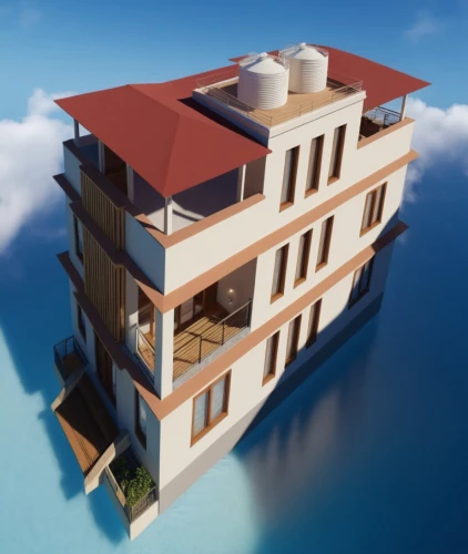 floating island,sky apartment,floating huts,floating islands,house with lake,cube stilt houses,3d rendering,leaseholds,houseboat,conveyancing,house insurance,inmobiliarios,stilt houses,immobilier,penthouses,stilt house,seasteading,inmobiliaria,lofts,dreamhouse,Photography,General,Realistic