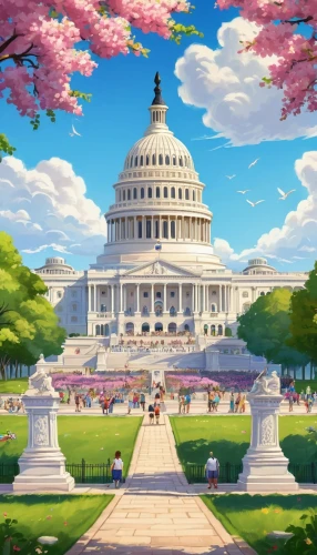 sakura background,capitol,capitol buildings,us capitol,capitol building,japanese sakura background,washington,capitol square,white house,united states capitol,spring background,the white house,capital hill,us capitol building,dc,cartoon video game background,springtime background,state capital,background image,congresspeople,Unique,Pixel,Pixel 05