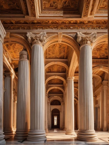 glyptothek,columns,colonnades,peristyle,bernini's colonnade,colonnade,pillars,doric columns,three pillars,roman columns,marble palace,colonnaded,archly,neoclassical,portico,palladian,columned,borromini,bramante,cochere,Illustration,Paper based,Paper Based 14