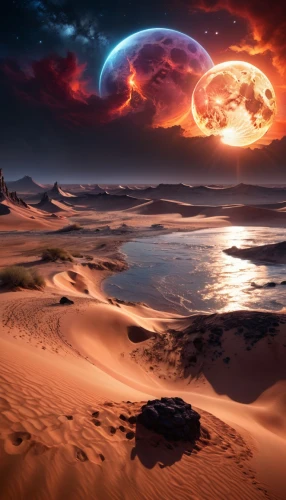 alien planet,barsoom,gallifrey,lunar landscape,alien world,scorched earth,fire planet,arrakis,fantasy landscape,cydonia,exoplanet,full hd wallpaper,red planet,volcanic landscape,burning earth,dune landscape,desert landscape,fantasy picture,desert desert landscape,planetary,Illustration,Realistic Fantasy,Realistic Fantasy 20