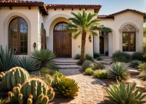 xeriscaping,desert plants,landscaped,plantation shutters,washingtonia,cactuses,palm garden,dutchman's-pipe cactus,exterior decoration,landscaping,palmilla,hacienda,cacti,beautiful home,luxury home,desert plant,landscapers,yucca palm,two palms,stucco wall,Art,Artistic Painting,Artistic Painting 27