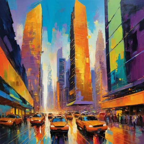 colorful city,cityscape,world digital painting,skyscrapers,paulista,urban,city scape,cityscapes,kaleidoscape,mongkok,city blocks,ciudades,kinkade,metropolis,ciudad,digital painting,guangzhou,colorful light,cityzen,urbanworld,Conceptual Art,Oil color,Oil Color 20