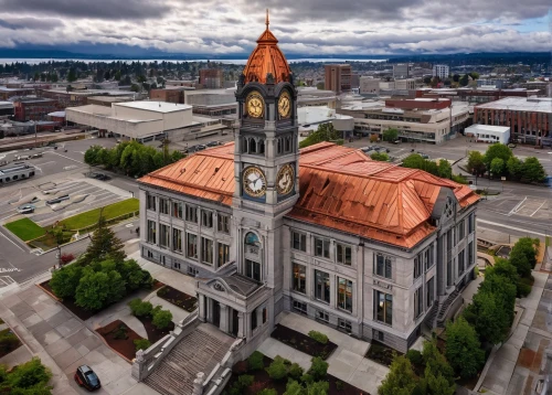 tweed courthouse,woodburn,olympia washington,spokane,spu,drone image,bellingham,ellensburg,drone photo,montlake,drone view,yamhill,drone shot,willamette,hoquiam,everett,aerial photograph,bird's eye view,courthouses,bremerton,Illustration,Realistic Fantasy,Realistic Fantasy 28