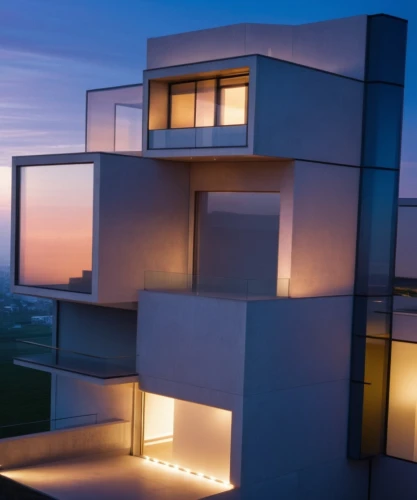 penthouses,modern architecture,cubic house,glass facade,sky apartment,knokke,corbu,glass facades,block balcony,modern house,cube house,architektur,residencial,lofts,glass blocks,luminaires,multistory,cube stilt houses,dreamhouse,immobilien,Photography,General,Realistic
