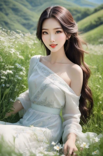 ao dai,white rose snow queen,hanbok,diaochan,landscape background,davichi,noblewoman,fairy queen,oriental princess,innisfree,jinling,spring background,suzy,springtime background,arwen,gwtw,koreana,fantasy picture,nature background,mt seolark,Photography,Commercial