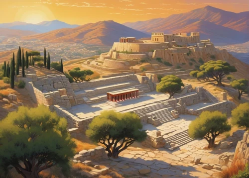 mycenae,palace of knossos,knossos,mycenaean,ancient city,incas,aztecas,tiryns,mexica,mesoamerican,greek temple,huastec,minoan,mycenaeans,mitla,minoans,xanthos,pachacamac,tenochtitlan,civilizations,Conceptual Art,Fantasy,Fantasy 20