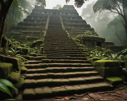 tikal,step pyramid,escalera,escaleras,stairs to heaven,stairway to heaven,stone stairway,yavin,stairway,winding steps,stairs,palenque,pakal,xunantunich,stone stairs,staircase,aaa,eastern pyramid,escalada,the mystical path,Illustration,American Style,American Style 11
