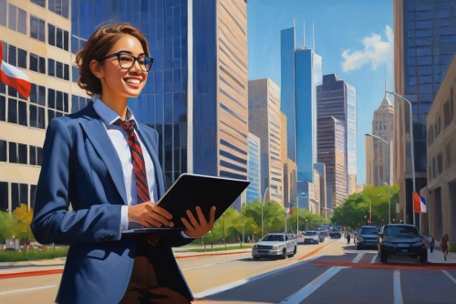 woman holding a smartphone,blur office background,bussiness woman,city ​​portrait,women in technology,world digital painting,secretarial,sci fiction illustration,businesswoman,abstract corporate,office worker,business district,cios,business woman,businesspeople,modern office,stock exchange broker,smart city,sprint woman,jasinski,Illustration,Abstract Fantasy,Abstract Fantasy 15