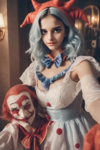 doll looking in mirror,porcelain dolls,anabelle,annabelle,pagliacci,dolls,halloween costumes,halloween 2019,costumes,scary clown,creepy clown,doll's facial features,joint dolls,clowned,ahs,rag dolls,stepsisters,marionette,horror clown,halloween scene,Photography,Cinematic