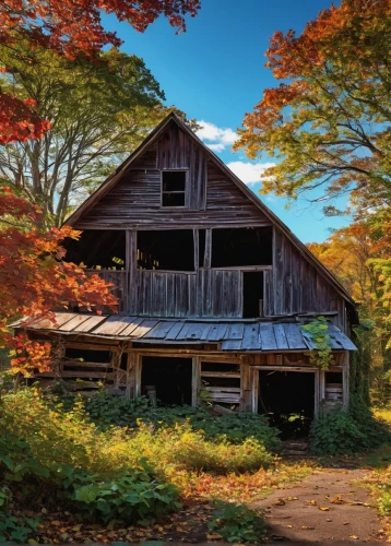 fall landscape,old barn,barn,autumn landscape,red barn,field barn,fall foliage,autumn idyll,autumn background,house in the forest,autumn scenery,autumn frame,wooden house,country cottage,ektachrome,water mill,colors of autumn,quilt barn,autumn color,old mill,Illustration,Black and White,Black and White 14