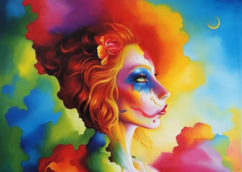 paschke,vibrantly,bodypainting,cerati,toucouleur,coloristic,oil painting on canvas,celosia,ladyland,neon body painting,contralto,woman thinking,psychedelia,airbrush,pintura,seelie,colorful heart,vibrancy,psychoactive,chevrier,Illustration,Paper based,Paper Based 09