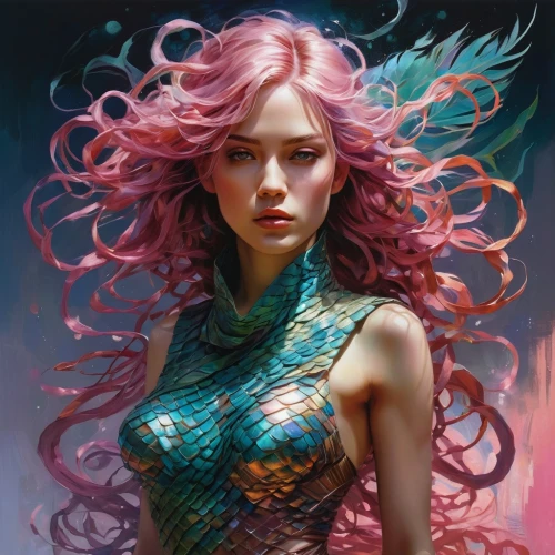 medusa,mermaid vectors,merfolk,mermaid background,mera,amphitrite,mermaid,fantasy portrait,fantasy art,fantasy woman,sirena,seelie,euphemia,demelza,siren,nereid,persephone,cyanea,medusa gorgon,naiad,Conceptual Art,Oil color,Oil Color 07