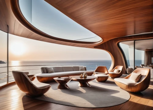 spaceship interior,modern living room,penthouses,on a yacht,dunes house,futuristic architecture,snohetta,interior modern design,luxury home interior,oceanfront,lounges,chaise lounge,livingroom,modern decor,living room,great room,yacht exterior,interior design,interiors,modern minimalist lounge,Photography,General,Realistic