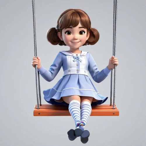 swingset,swinging,swing,marionette,empty swing,tumbling doll,pamyu,wooden swing,nanako,hanging swing,swing set,anabelle,garden swing,the japanese doll,monchhichi,girl doll,doll dress,rubber doll,japanese doll,dolly cart,Unique,3D,3D Character
