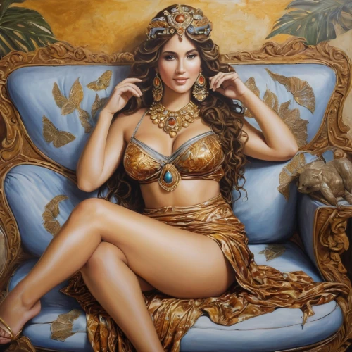 cleopatra,orientalist,persia,ancient egyptian girl,orientalism,odalisque,inanna,exoticism,oriental princess,polynesian girl,fantasy art,gandhari,asherah,tretchikoff,apsara,baoshun,nereids,fantasy woman,wadjet,persian,Conceptual Art,Graffiti Art,Graffiti Art 02