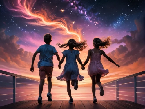 sci fiction illustration,passengers,travelers,abduction,skygazers,extant,world digital painting,harmonix,astronomers,the stars,starbound,media concept poster,life stage icon,estrelas,demigods,wayfinder,stepsiblings,background image,falling stars,children's background,Photography,General,Natural
