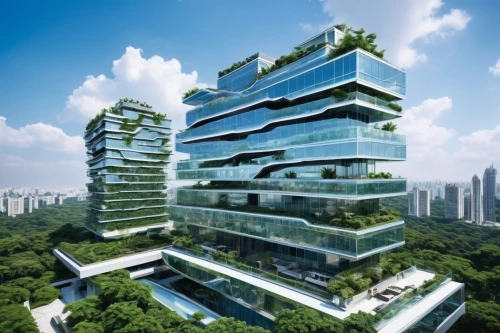 futuristic architecture,sky apartment,residential tower,ecotopia,arcology,ecological sustainable development,planta,terraformed,greentech,interlace,smart city,multistorey,high rise building,modern architecture,skyscraping,urban development,vinoly,cube stilt houses,guangzhou,building valley,Illustration,American Style,American Style 08