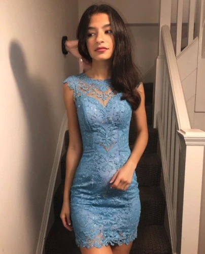 blue dress,short dress,party dress,baby blue,nice dress,dress,light blue,minidress,salvadorian,jasmine blue,petite,lumidee,a girl in a dress,gali,formal,denim and lace,persian,dressing up,dressed up,quinceanera