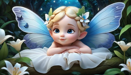 little girl fairy,fairy,tinkerbell,fairies,flower fairy,butterfly background,garden fairy,little angel,fairy tale character,faerie,faery,anjo,fairy world,thumbelina,children's background,fairy queen,blue butterfly background,tink,rosa ' the fairy,fairie,Unique,3D,3D Character